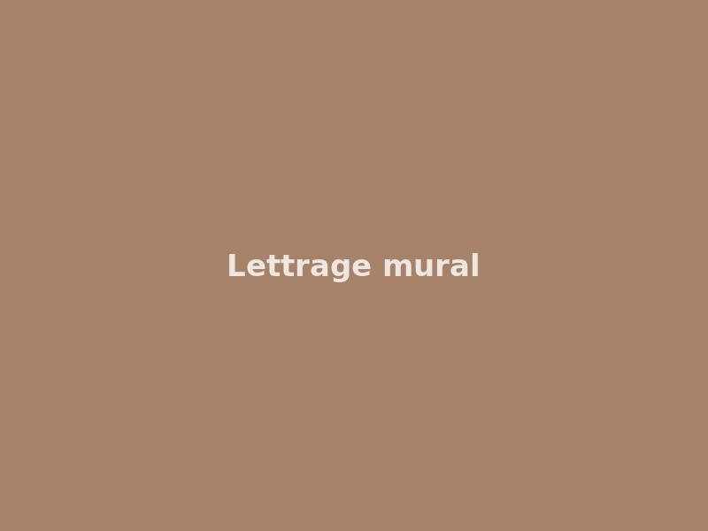 Lettrage mural — Citation en relief