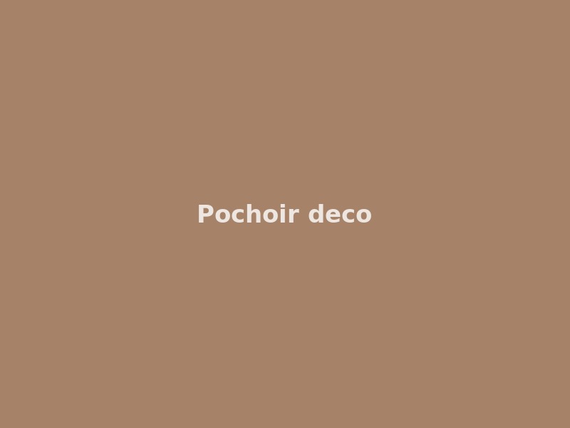 Pochoir déco — Motif réutilisable